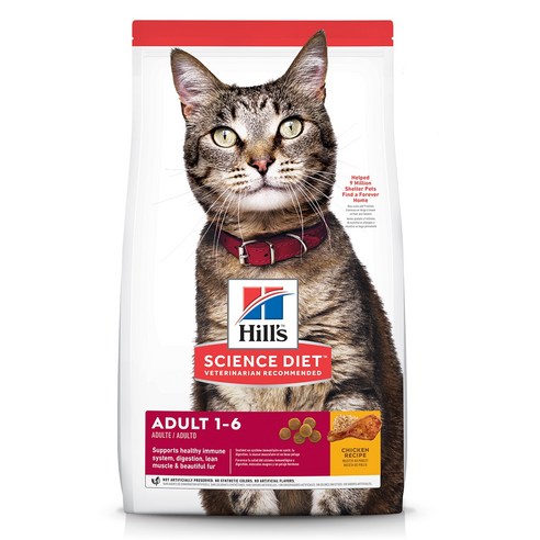고양이 건강의 필수품: 힐스 어덜트 고양이사료, 닭, 10kg