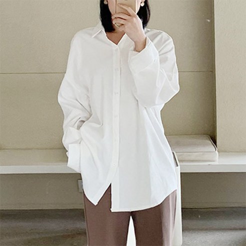 오키진 여성용 코듀따뜻 박시 남방