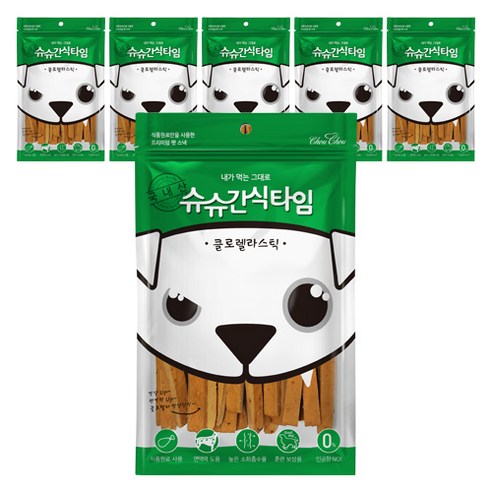 슈슈 간식타임 강아지 져키, 클로렐라스틱, 6개