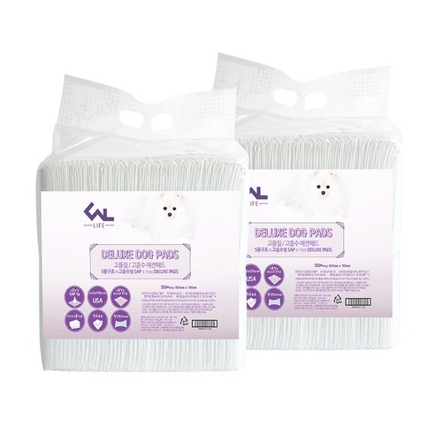 CNL life 디럭스 고흡수 애견패드 80g x 25p, 2개