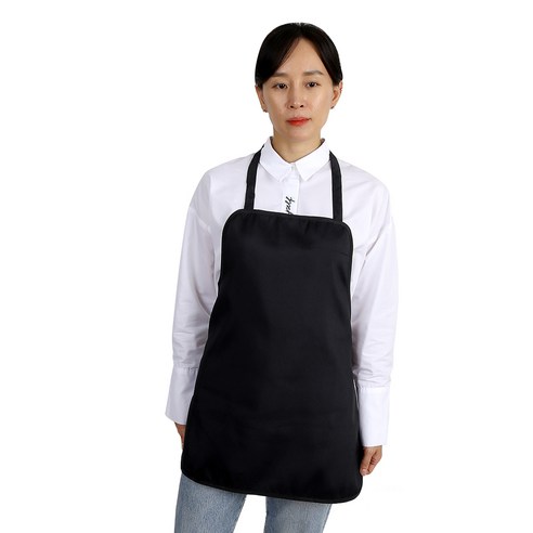 팀쿡 손님용 무지 끈 앞치마, 블랙, 3개
