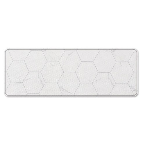 인디언 마블 양면 주방매트, 화이트 + 그레이, 1개