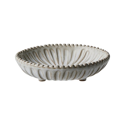 VBCCASA 폰다코 풋티드 라운드볼 스트라이프 15.5cm 10584FW, 화이트, 1개