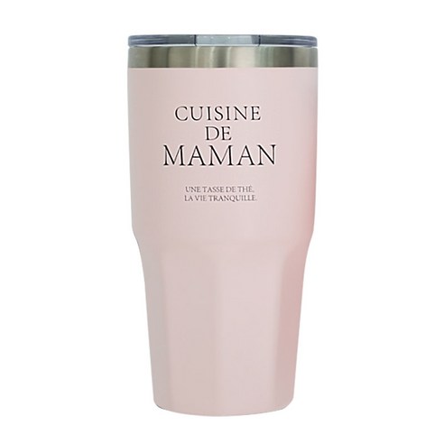 달팽이리빙 퀴진드마망 보온보냉 텀블러, 핑크, 591ml