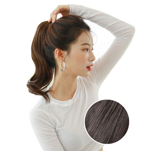 가발매니아 올림머리 포니테일 가발 2초포니 제니, 내츄럴브라운, 1개