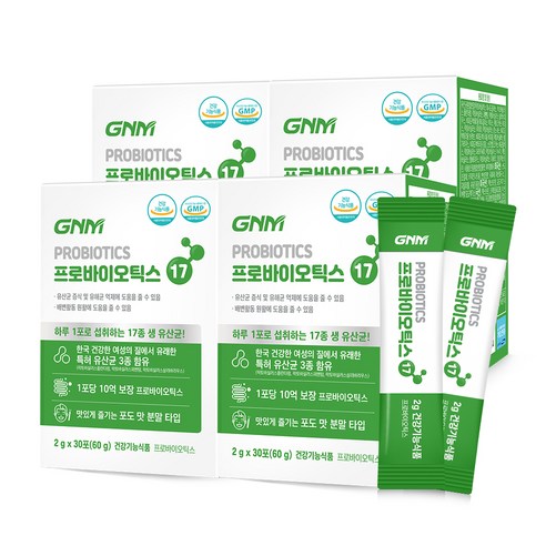 GNM자연의품격 프로바이오틱스 17 생유산균, 60g, 4개