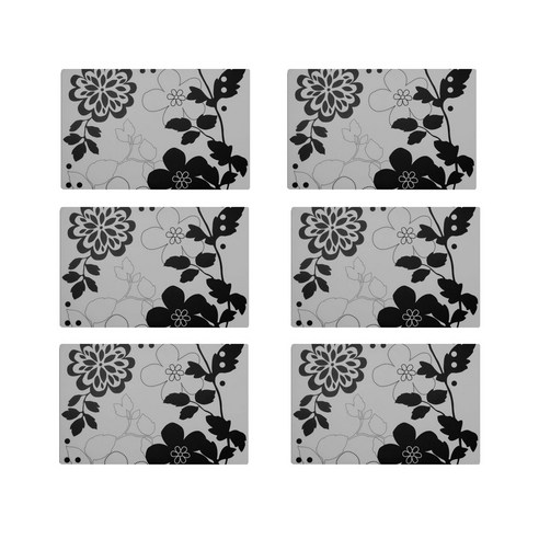 BLOOMING PP 테이블매트 6p, 들꽃, 43 x 28 cm