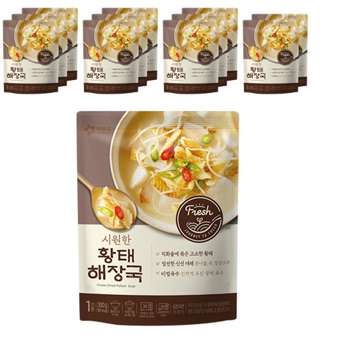 아워홈 시원한 황태해장국 즉석음식, 300g, 12개