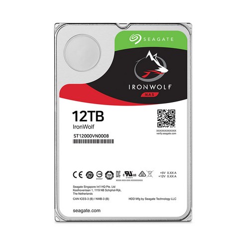 씨게이트 서버용 아이언울프 3.5 HDD, ST12000VN0008, 12TB