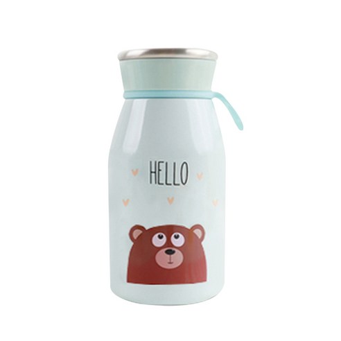 히카리 보온보냉 캐릭터 라떼 텀블러, 민트, 350ml