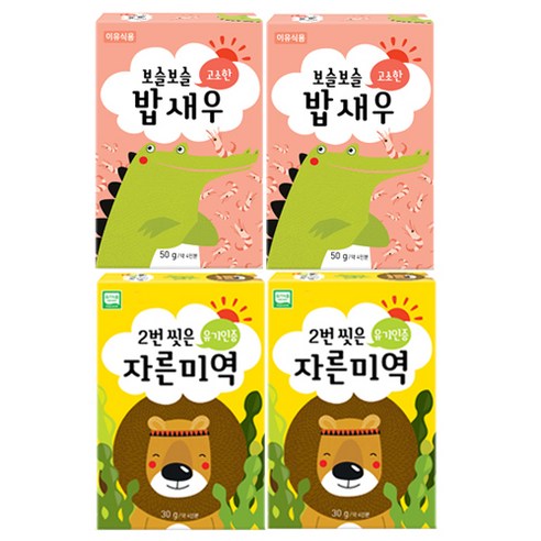 바다모음 밥새우 2p + 자른미역 2p 세트, 1세트