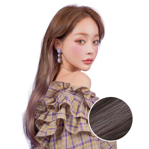 가발매니아 글램루즈 퍼스널컬러 붙임머리, 바이올렛펍, 3개