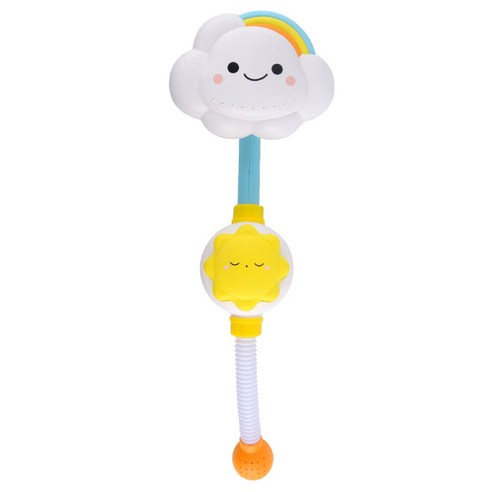 무지개 아기구름 샤워기 놀이장난감, 혼합색상 물놀이완구