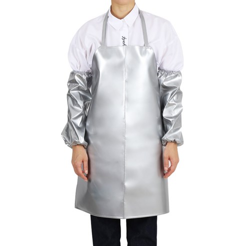 팀쿡 양면 앞치마 유광 S, 은색, 2개