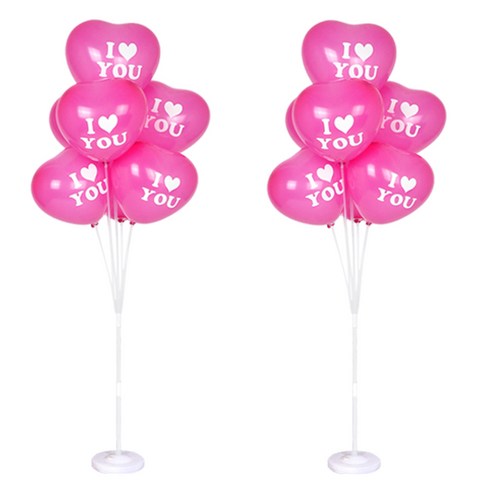 풍선꽂이 장식 세트 130cm 조이하트, 아이하트유푸치샤, 2세트