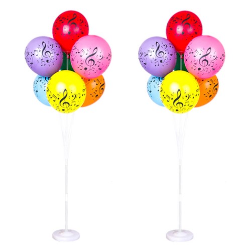 풍선꽂이 장식 세트 130cm, 뮤직파티혼합, 2세트