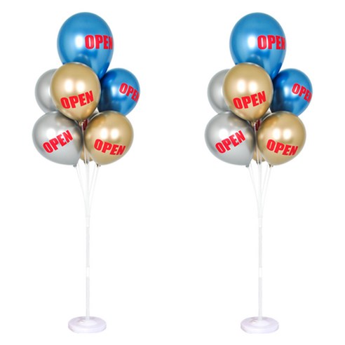 파티쇼 풍선꽂이 장식 세트 130cm, 인쇄크롬오픈혼합, 2세트