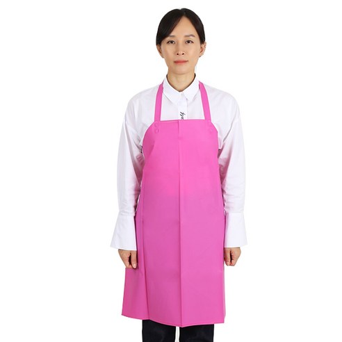 팀쿡 우레탄 목끈형 무광 방수앞치마 M, 분홍, 3개