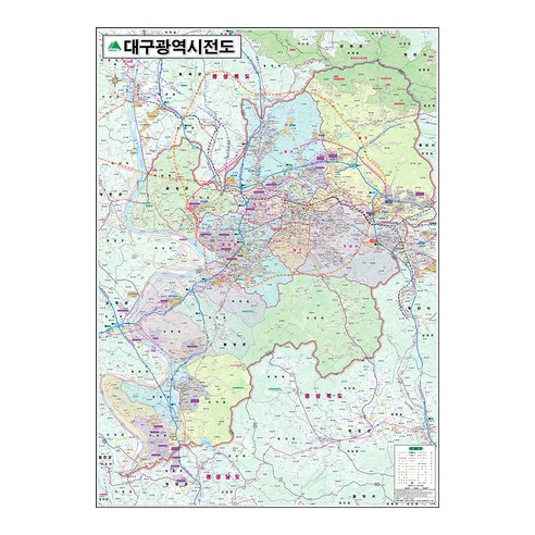 지도닷컴 대구광역시전도 코팅형 78 x 110 cm   전국행정도로지도 제품은 품질과 편리함을 함께 제공합니다.