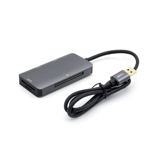 컴스 USB 3.0 카드리더기 허브 SD TF CF FW758, 1개