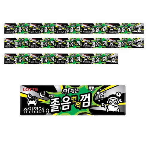 롯데제과 졸음번쩍 판껌, 24g, 15개