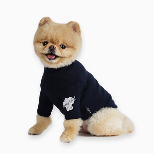 이츠독 멍셰프 티셔츠 강아지 의류, 네이비