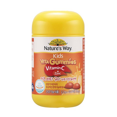 네이처스웨이 키즈 비타구미 비타민C & 아연, 70정, 1개