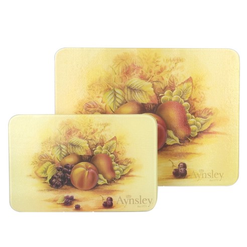 주방에 예술을 더하는 앤슬리 오차드골드 강화유리도마