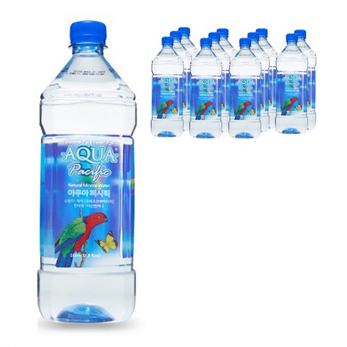 아쿠아퍼시픽 미네랄워터 피지워터, 1L, 12개