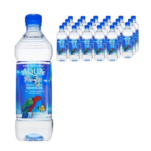 아쿠아퍼시픽 미네랄워터 피지워터, 600ml, 24개