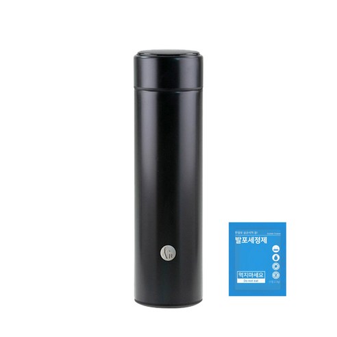 제네시스 터치 텀블러 + 발포세정제, 블랙, 500ml