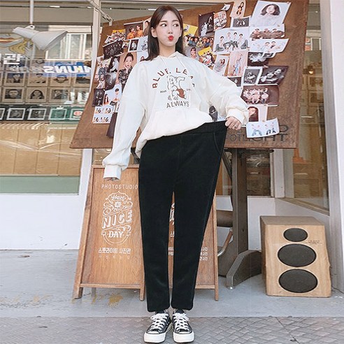 여성용 푸잉 밴딩팬츠