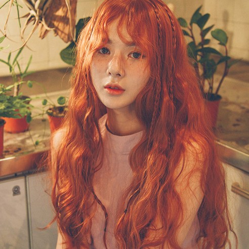 가발나라 여성용 통가발 히피펌 M, 쿠퍼오렌지믹스, 1개