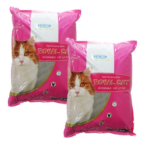 로얄캣 응고형 프리미엄 고양이 모래 파리 로즈향, 10kg, 2개