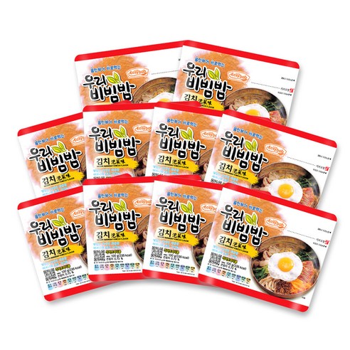 이지밥 우리비빔밥 김치, 100g, 10개