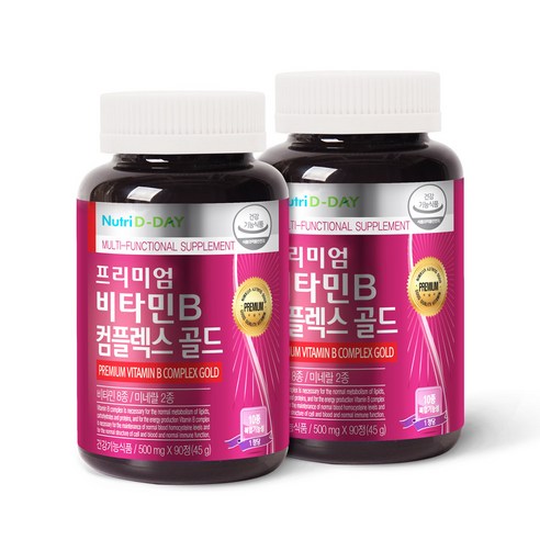 뉴트리디데이 프리미엄 비타민B 컴플렉스 골드, 90정, 2개