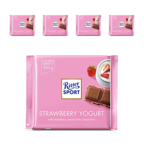 리터스포트 딸기 요거트초콜릿, 100g, 5개