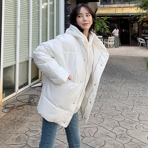 오키진 여성용 눈송이오리털패딩