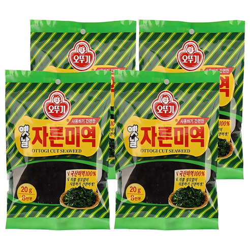 오뚜기 옛날자른미역, 20g, 4개