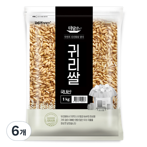 더담은 국내산 귀리쌀, 1kg, 6개