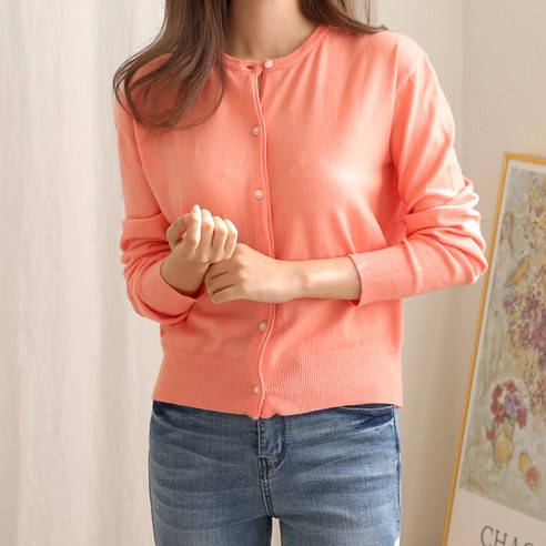 아모르데이 여성용 치바라운드 가디건