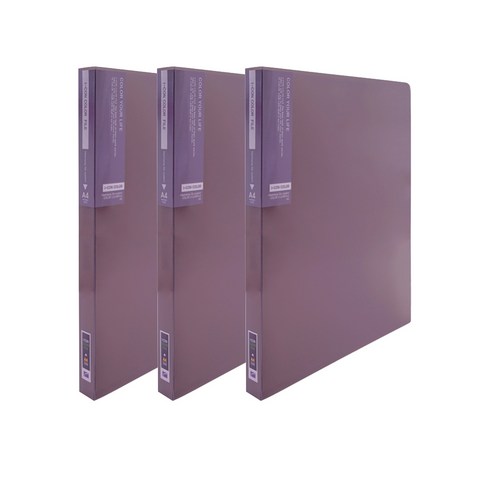 아이콘 컬렉션 클리어 파일 40p, 흑색, 3개