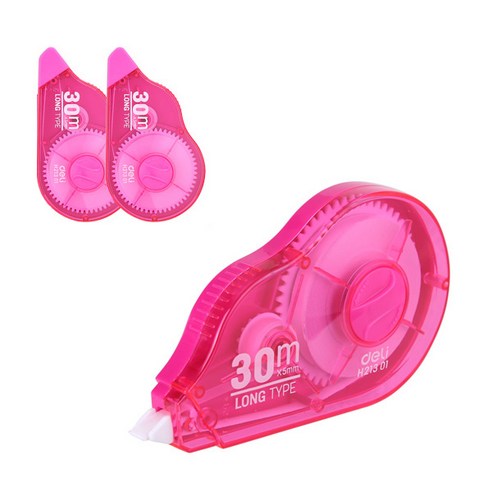 델리 수정테이프 5mm x 30m EH21301, 핑크, 3개