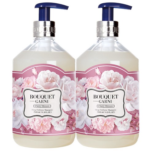 부케가르니 딥퍼퓸 샴푸 체리블라썸, 500ml, 2개