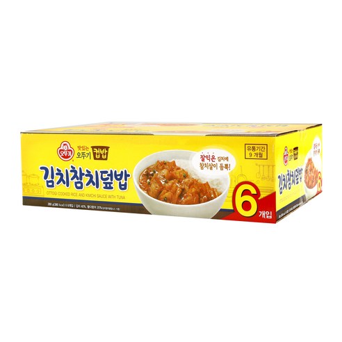오뚜기 맛있는 컵밥 김치참치덮밥, 280g, 6개