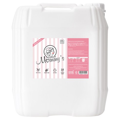 마미스 구연산 섬유유연제 러블리피치향 대용량, 20L, 1개