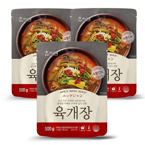 참스토리 육개장, 3개, 500g