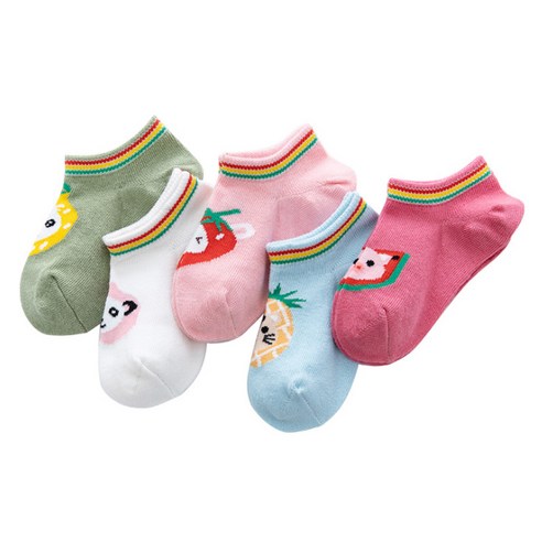 여아용 커즈 과일친구 양말 5켤레