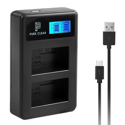 퓨어클리어 캐논 배터리 LCD 듀얼 USB 호환 충전기: 사진 작가를 위한 필수적인 배터리 관리 솔루션