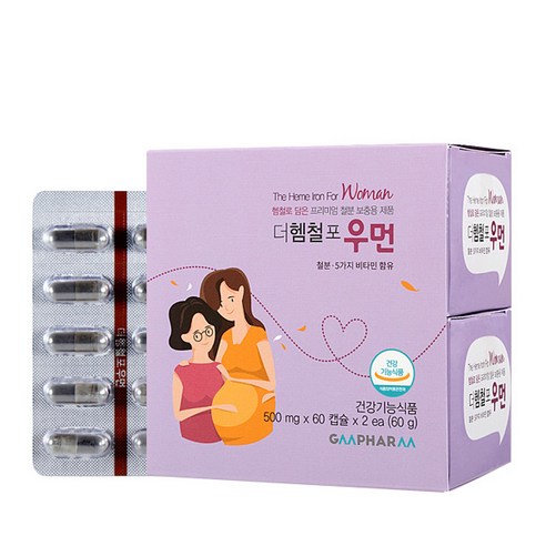 지엠팜 더헴철포우먼 임산부 철분제, 3개, 120g